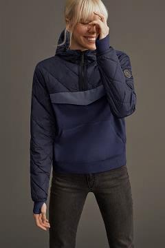 Chamarras Canada Goose Mujer Outlet - HyBridge Prendas De Punto Black Label Azul Marino PI1628039